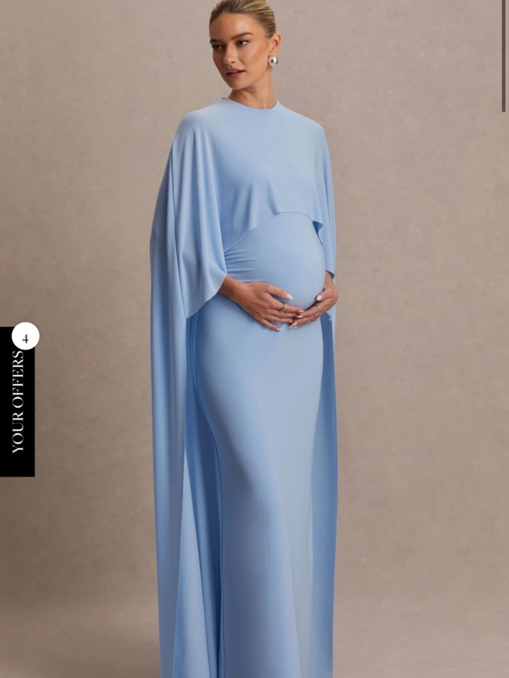 Club L London Light Blue Maxi Maternity Dress